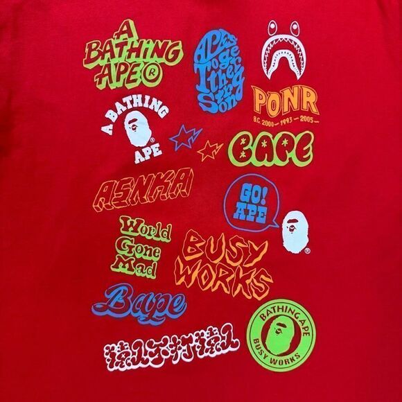 BAPE A Bathing Ape Men’s XL Colorful Graffiti T-shirt Short Sleeve Streetwear - Picture 2 of 5